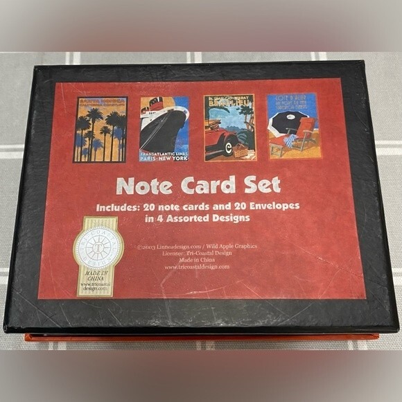 Note Cards & Envelopes Vintage Travel Tourism Advertisement Tri Coastal Design - Picture 2 of 11